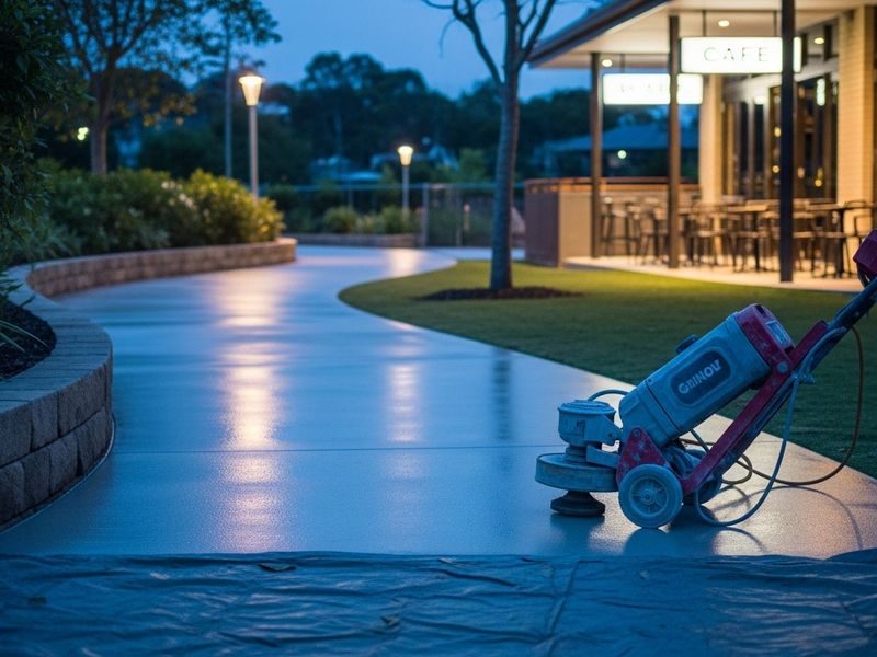 Honed Concrete Footpaths Brisbane Qld