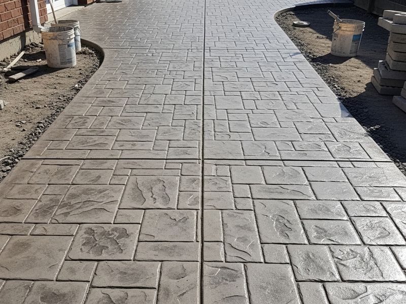 Stencilled Concrete Walkways Brisbane Qld