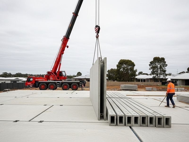 Solid Precast Slab Placement Brisbane Qld